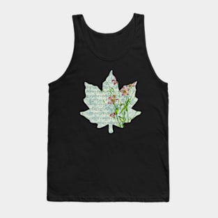 Floral Sheet Music - Leaf Tank Top